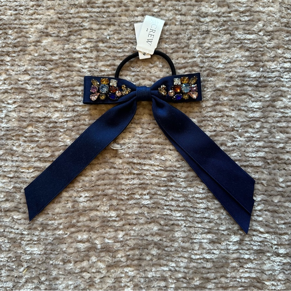 J. Crew Jeweled Bow Hair Tie